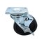 Bk Resources 5-inch Plate Casters, Polyolefin Wheels, Top Lock Brake, 300lb Capacity, 4PK 5SBR-1PT-LDP-PS4 - alternate 3
